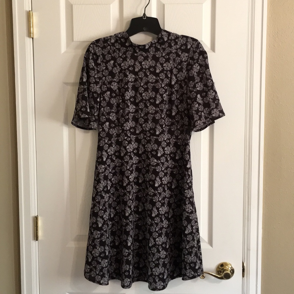 Black printed dress